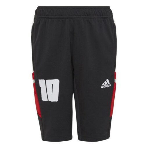 adidas Træningsbukser 1/2 Condivo 22 Messi Balon te Adoro - Sort/Rød/Hvid Børn
