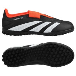 adidas Predator Club Velcro TF Solar Energy - Sort/Hvid/Rød Børn