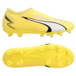 PUMA Ultra Match + Laceless FG/AG Voltage - Gul/Hvid/Sort Børn