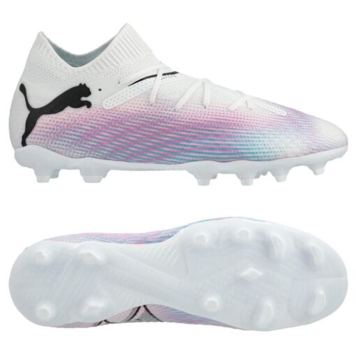PUMA Future 7 Pro FG/AG Phenomenal - Hvid/Sort/Pink Børn