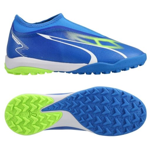 PUMA Ultra Match + Mid Laceless TT Gear Up - Blå/Hvid/Grøn Børn