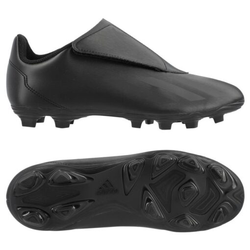 adidas X Crazyfast .4 Velcro FG Nightstrike - Sort Børn
