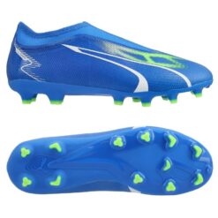 PUMA Ultra Match + Laceless FG/AG Gear Up - Blå/Hvid/Grøn Børn