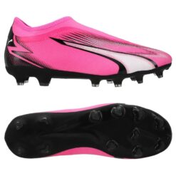 PUMA Ultra Match + Laceless FG/AG Phenomenal - Pink/Hvid/Sort Børn
