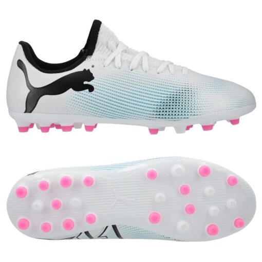 PUMA Future 7 Play MG Phenomenal - Hvid/Sort/Pink Børn