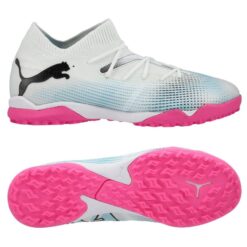 PUMA Future 7 Match + Mid TT Phenomenal - Hvid/Sort/Pink Børn