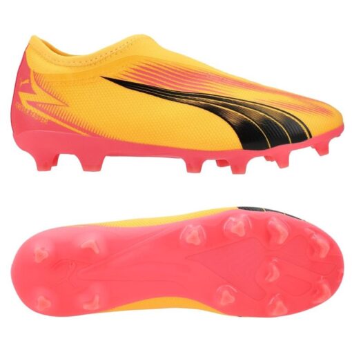 PUMA Ultra Match + Laceless FG/AG Forever Faster - Orange/Sort/Pink Børn