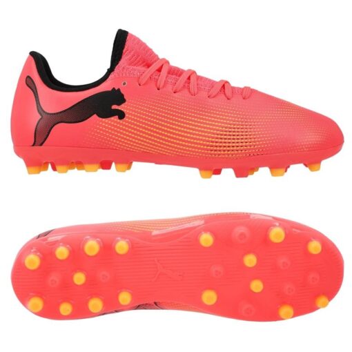 PUMA Future 7 Play MG Forever Faster - Pink/Sort/Orange Børn