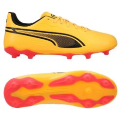 PUMA King Match FG/AG Forever Faster - Orange/Sort/Pink Børn