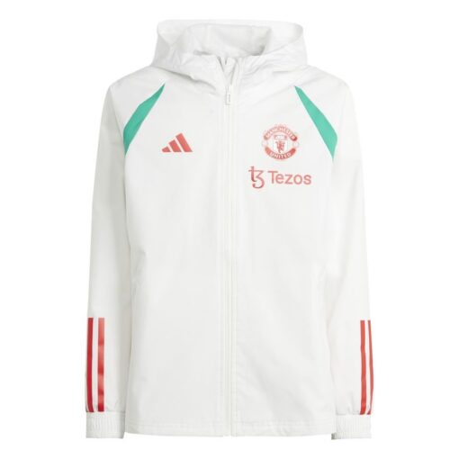 Manchester United Jakke All Weather Tiro 23 - Hvid Børn
