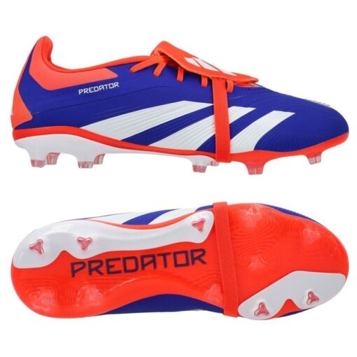 adidas Predator Elite Fold-over Tongue FG Advancement - Blå/Hvid/Rød Børn