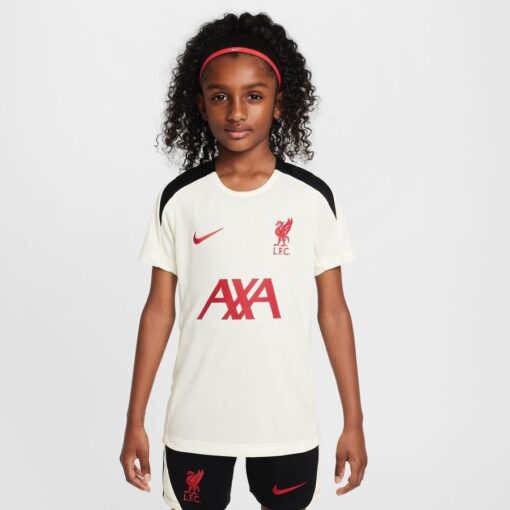 Liverpool Trænings T-Shirt Dri-FIT Strike - Hvid/Rød/Sort Børn