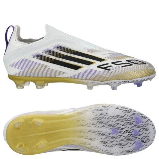 adidas F50 Elite Laceless FG Road to Glory - Hvid/Sort/Guld Børn
