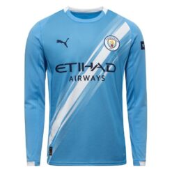 Manchester City Hjemmebanetrøje 2025/26 Børn Lange Ærmer