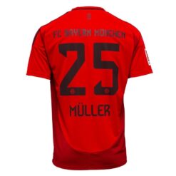 Bayern München Hjemmebanetrøje 2024/25 MÜLLER 25 + Bundesliga Ærmemærke