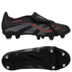 adidas Predator League Fold-over Tongue SG Stealth Victory - Sort/Grå/Rød Børn