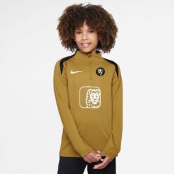 Holland Træningstrøje Dri-FIT Strike Drill Kvinde EM 2025 - Guld/Sort/Hvid Børn