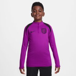 England Træningstrøje Dri-FIT Strike Drill Kvinde EM 2025 - Lilla/Sort Børn