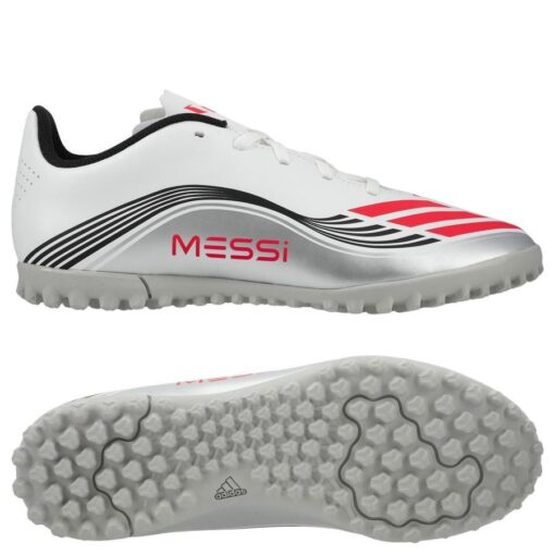 adidas F50 Messi Club TF Prestig10 - Hvid/Rød/Sølv Børn