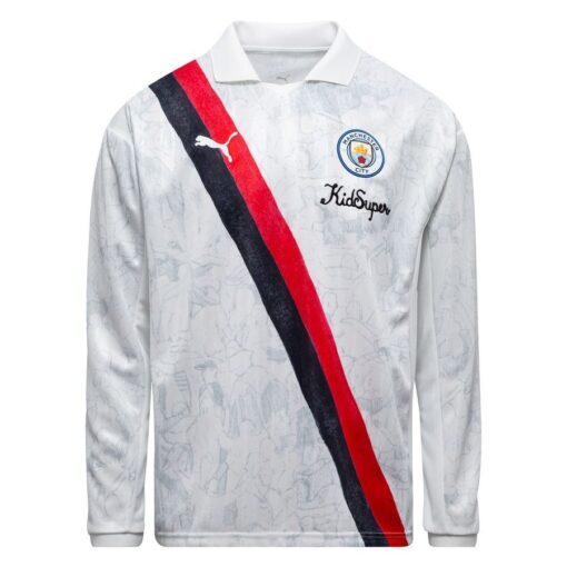 Manchester City Hjemmebanetrøje Retro KidSuper Klub VM 2025 Lange Ærmer