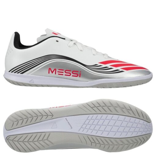 adidas F50 Messi Club IN Prestig10 - Hvid/Rød/Sølv Børn