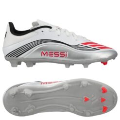 adidas F50 Messi League FG/AG Prestig10 - Hvid/Rød/Sølv Børn