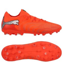 PUMA Future 9 Fusion Low Cut MG Unleashed - Rød/PUMA Hvid/PUMA Sort/Puma Silver