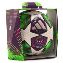 adidas Fodbold Kvinde Champions League 2025/26 Pro Kampbold - Hvid/Lilla/Grøn/Pink