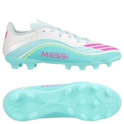 adidas F50 Messi League MG Aurora Radiante - Hvid/Pink/Turkis Hvid Børn