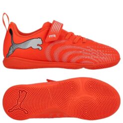PUMA Future 9 Play velcro IT Unleashed - Rød/PUMA Hvid/PUMA Sort/Puma Silver Børn
