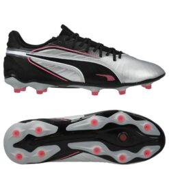 PUMA King Match FG/AG Audacity - Puma Silver/PUMA Sort/Pink/PUMA Hvid