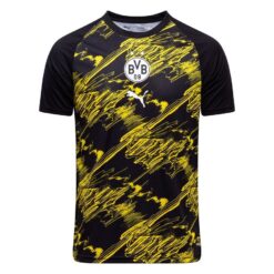 Dortmund Trænings T-Shirt Pre Match - PUMA Sort/Gul Børn