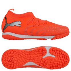 PUMA Future 9 Match Mid + TT Unleashed - Rød/PUMA Hvid/PUMA Sort/Puma Silver Børn