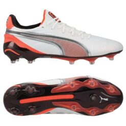 PUMA King Ultimate FG/AG Untamed - PUMA Hvid/Puma Silver/Rød/PUMA Sort Kvinde
