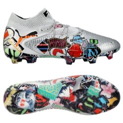 Unisport X PUMA Future 8 Ultimate FG Stickerbomb - Puma Silver/PUMA Sort/Rød/Blå LIMITED EDITION
