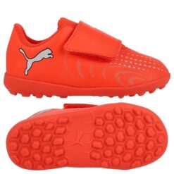 PUMA Future 9 Play velcro TT Unleashed - Rød/PUMA Hvid/PUMA Sort/Puma Silver Børn