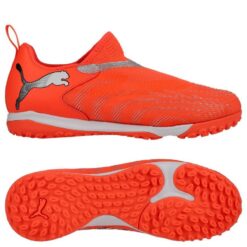 PUMA Future 9 Match Laceless Mid + TT Unleashed - Rød/PUMA Hvid/PUMA Sort/Puma Silver Børn