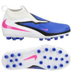 Nike Phantom 6 Academy High Cut AG Attack - Blå/Pink/Hvid Børn