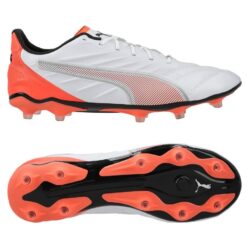 PUMA King Pro FG/AG Untamed - PUMA Hvid/Puma Silver/Rød