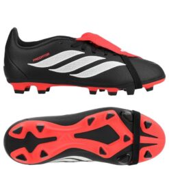 adidas Predator Club Fold-over Tongue FxG Immortal DNA - Sort/Hvid/Rød Børn