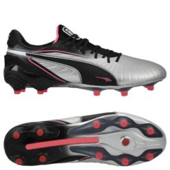 PUMA King Ultimate FG/AG Audacity - Puma Silver/PUMA Sort/Pink/PUMA Hvid