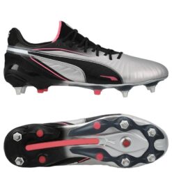 PUMA King Ultimate SG Audacity - Puma Silver/PUMA Sort/Pink/PUMA Hvid