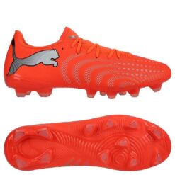 PUMA Future 9 Play FG/AG Unleashed - Rød/PUMA Hvid/PUMA Sort/Puma Silver