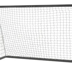 Træ Fodboldmål 300 x 200 cm Sort med Stål bagstolpe