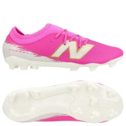 New Balance Furon V8 Team FG Pure Ambition - Pink/Hvid/Guld Børn