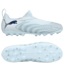 PUMA Future 9 Match Laceless MG Dreamrush - Lyseblå/Blå Børn