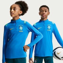 Brasilien Træningstrøje Dri-FIT Academy Pro Drill VM 2026 - Blå/Grøn/Gul Børn