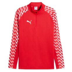 PUMA Træningstrøje teamLIGA26 1/4 Lynlås - Rød/PUMA Hvid Børn