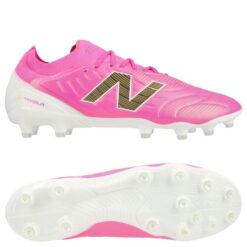 New Balance Tekela V5 Elite Low Cut MG Pure Ambition - Pink/Hvid/Guld