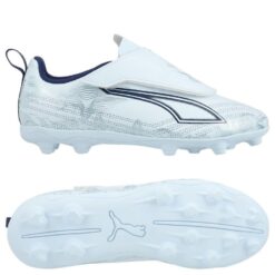 PUMA Ultra 6 Play velcro FG/AG Dreamrush - Lyseblå/PUMA Hvid/Blå Børn